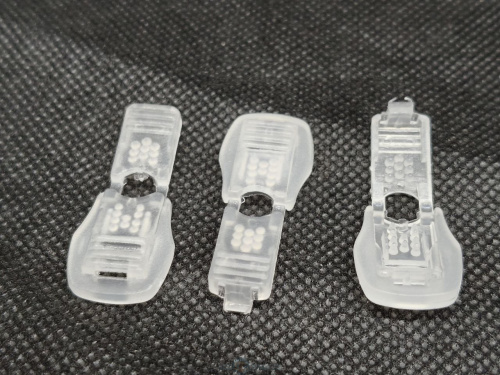  Концевик для шнура (Крокодильчик) 3054 цв. Прозрачный (уп.100/500 шт)  ТриКатушки