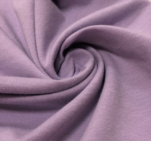  Ткань Кулирная гладь г/к с/л, 170гр.кв.м, 92% Хб + 8% лайкра, пенье, цв. Сирень IS  ТриКатушки