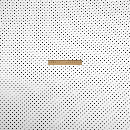 Ткань Кашибо горох 0,4см белый/черный арт. 5074  ТриКатушки