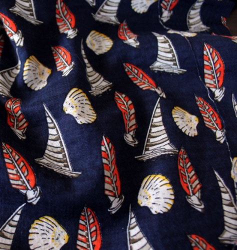  Ткань Поплин-жатка ПРИНТ арт. 2112 цв. 6  ТриКатушки