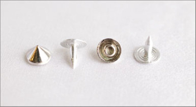  105-F никель Хольнитены декоративные "металл" d=8мм (упаковка 500 штук)  ТриКатушки