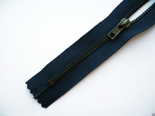  Молния Металл Т4 джинс 14 см №330 чер оксид(уп.100)  ТриКатушки