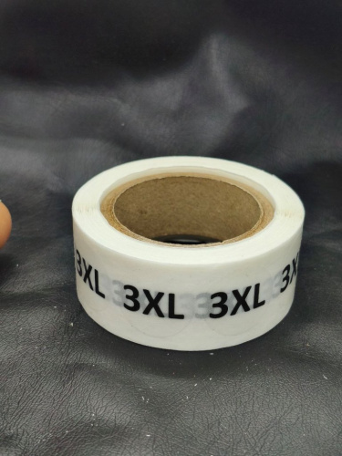  Размерник-наклейка на плёнке 3XL (рул.500шт)  ТриКатушки