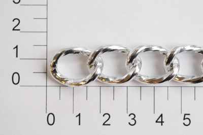  UX 007С цепь алюминий цв. silver (упаковка 10 метров)  ТриКатушки