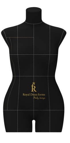  Портновский манекен Monica, Женский, р.48, цв. Черный, на подставке "Милан"  ТриКатушки