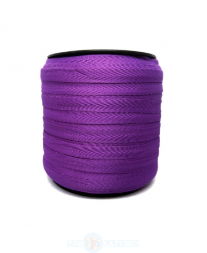  Тесьма киперная 15мм 100% ПЭ (уп. 200м) цв. 632 Сирень  ТриКатушки