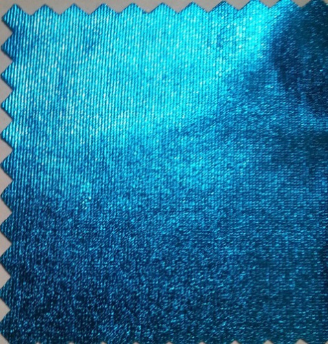  Ткань 5002 Парча стрейч, №701 бирюза  ТриКатушки