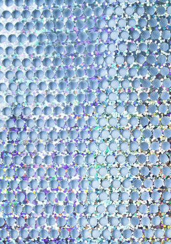  Бумага упаковочная "дырки" в листах, 60*60см, упаковка 20 листов, цвет серебро  ТриКатушки