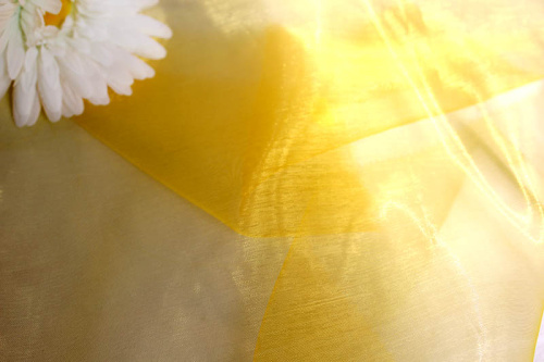  Ткань 5005 Органза цв. 403 желтый  ТриКатушки