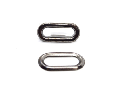  Люверс овальный 20 мм (сталь)(уп.10 шт.) цв. Черный Никель "Proknopka"  ТриКатушки