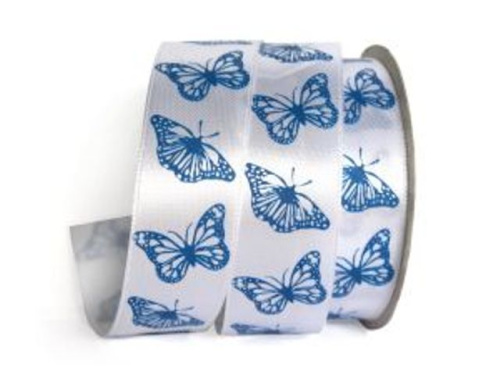  UT011-25-3001-161 Лента атласная с рисунком 25мм (рулон 20 ярдов = 18 метров)  ТриКатушки