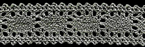  0018F лён кружево вязанное 32мм (намотка 20 ярдов = 18,3 метров)  ТриКатушки