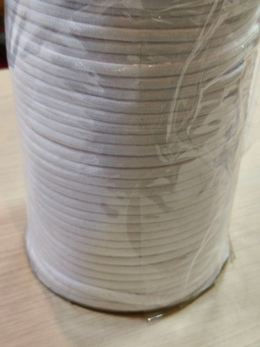  Шнур 6209-1139 круглый с наполнителем 5мм 100%ПЭ 5,0г/м (уп.100 м) цв.101 белый  ТриКатушки