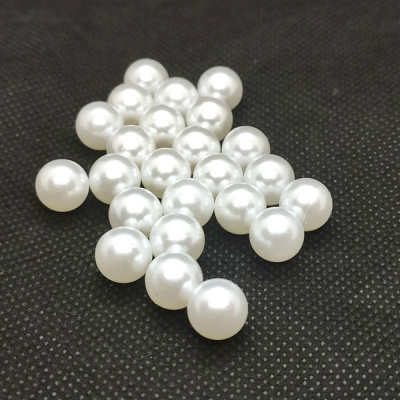  Жемчужина (Бусинка) 8 мм( уп.100шт) с Шипом цв. Белый Жемчуг "Proknopka"  ТриКатушки