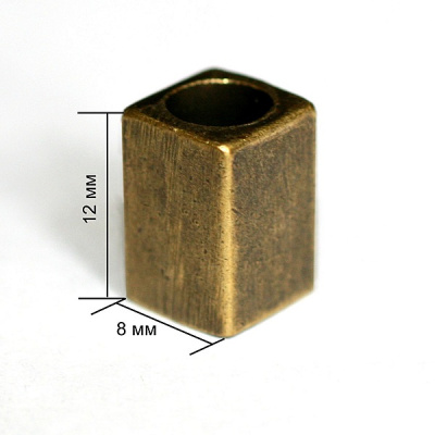  3037К антик концевик металл h=12мм (упаковка 500 штук)  ТриКатушки