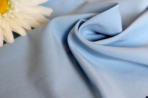  Ткань 2004 Блузочная ТиСи стрейч, цв. 702 голубой  ТриКатушки