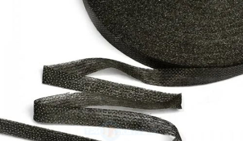  Лента нитепрошивная клеевая по долевой 10мм цв.черный (рул.100м)  ТриКатушки