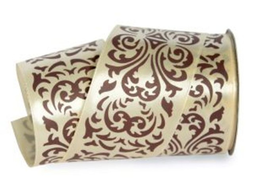  UT019-50-3006-139 Лента атласная с рисунком 50мм (рулон 20 ярдов = 18 метров)  ТриКатушки