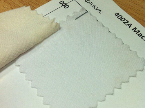  Ткань Масло ш.150см.,4002 цвет №000 белый  ТриКатушки