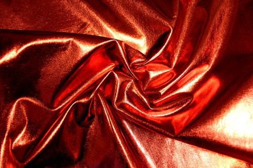  Ткань 5002 Парча стрейч, №101 красный  ТриКатушки