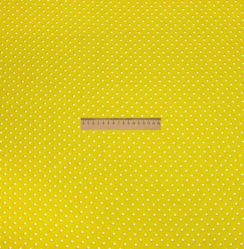  Ткань Кашибо горох 0,3см желтый/белый арт. 5074  ТриКатушки