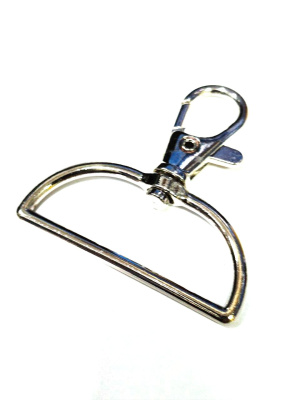  Карабин 40(38)мм металл,поворотный цв. Никель (фас.10/100/200 штук)  ТриКатушки