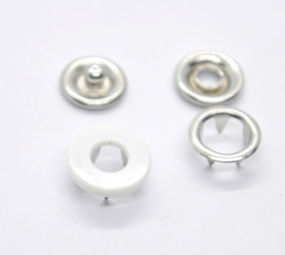  Кнопка трикотажная (бублик) 9,5 мм, цв.101 белый/1440 шт  ТриКатушки