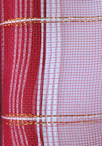  Сетка "клетка" в рулоне, ширина 50см, намотка 6 ярдов, цвет 05 красный  ТриКатушки