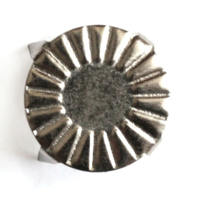  253-W никель 8мм Украшение на шипах "клепка" металл (упаковка 10000 штук)  ТриКатушки
