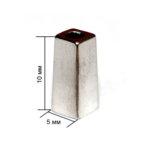  4505К никель концевик металл h=13мм (упаковка 500 штук)  ТриКатушки
