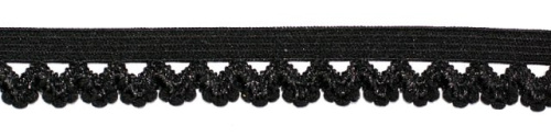  5264 черный резинка бельевая 14мм (намотка 144 ярда = 131,7 метра)  ТриКатушки