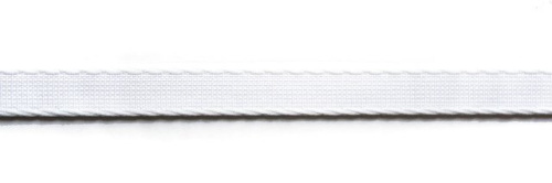  Тесьма тканная под каркас 10мм цв.белый (упаковка 100 метров)  ТриКатушки