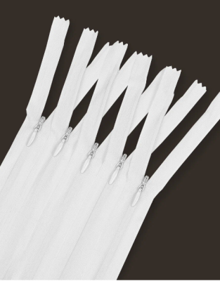 Молния потайная Т3 40 см №101 бел, ( уп.100 шт.)