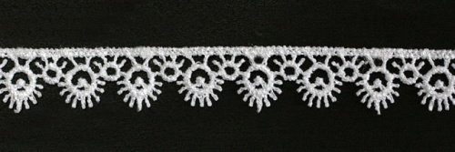  1156 белый Кружево вязанное 13мм (упаковка 15 ярдов = 13,7 метра)  ТриКатушки