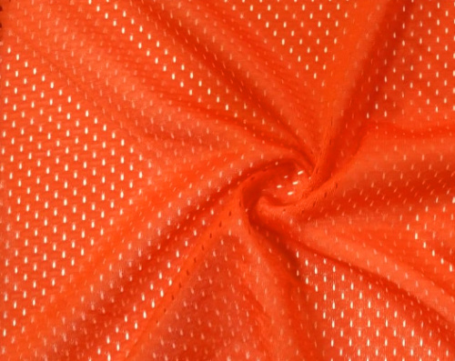 Ткань Сетка трикотажная (100 ПЭ, 110 гр/м2, ш. 1,5м) цв. Оранжевый 76  ТриКатушки