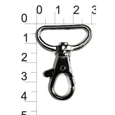  0031 черный никель Карабин металлический 25*40мм (упаковка 100 штук)  ТриКатушки