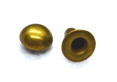  Хольнитены выпуклые (полусфера) 9мм, цв. антик (уп.50шт.) "Proknopka"  ТриКатушки