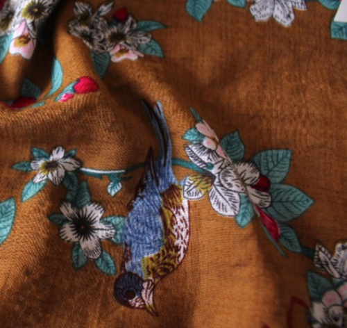  Ткань Поплин-жатка ПРИНТ арт. 2112 цв. 17  ТриКатушки