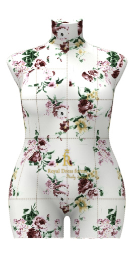  Портновский манекен Monica, Женский, р.52, цв. Цветы, на подставке "Милан"  ТриКатушки