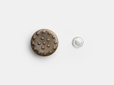  Джинсовая пуговица  20 мм (латунь) JD116 стабильная, цв. антик/50 шт  ТриКатушки