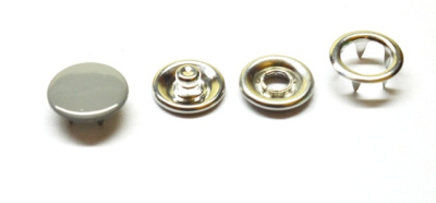  Кнопка с крышкой 9,5 мм рубашечная цв. Серый 523 (уп 50 шт.) ProKnopka  ТриКатушки