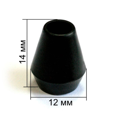  Наконечник для шнура (Колокольчик) 3064 цв.Черный (уп.50/500шт)  ТриКатушки