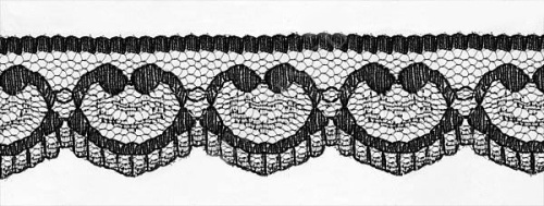  5002Y черный кружево-капрон 25мм (намотка 27,4 метров)  ТриКатушки
