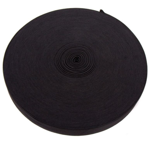  Резинка Ekoflex ЛАЙТ "У" 25мм (рулон 25 метров) цв.черный  ТриКатушки