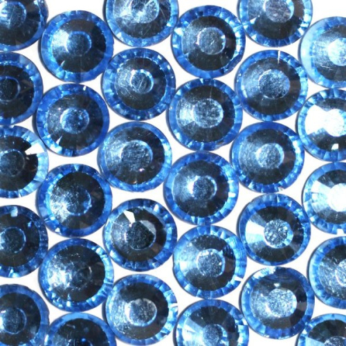  Стразы термоклеевые SS-30, D=6,3-6,5мм (упаковка 288 штук) цв.9005 LIGHT SAPPHIRE  ТриКатушки