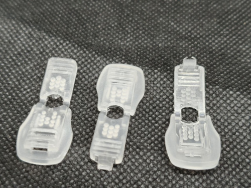  Концевик для шнура (Крокодильчик) 3054 цв. Прозрачный (уп.100/500 шт)  ТриКатушки