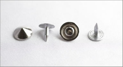  072-F никель Хольнитены декоративные "металл" d=9мм (упаковка 500 штук)  ТриКатушки