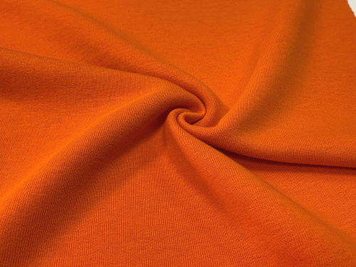  Ткань Футер 3-х нитка г/к петельный 320гр.кв.м, 80% Хб + 20% ПЭ, пенье, цв. Апельсин IS  ТриКатушки