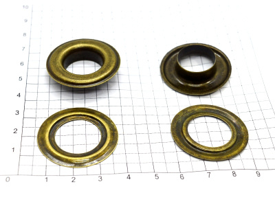 Люверсы №31 17 мм сталь антик (уп 10 шт) "Proknopka"  ТриКатушки