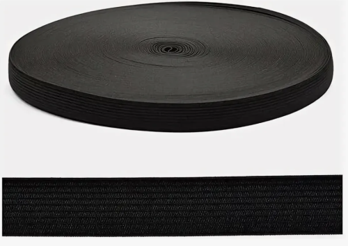  Резинка вязанная 20мм цв чёрный (уп 40м)  ТриКатушки